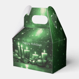 Green Candles Christmas Holiday Gift Box フェイバーボックス