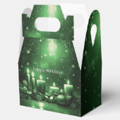 Green Candles Christmas Holiday Gift Box フェイバーボックス (オープン)