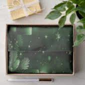 Green Candles Christmas Holiday Tissue Paper 薄葉紙 (ギフト)