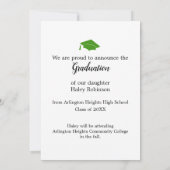 Green Cap Graduation Photo  案内状 (裏面)