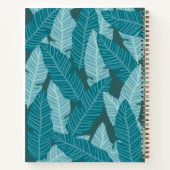 Green Cap Pink Stripes Palms Graduation Guest Book ノートブック (裏面)