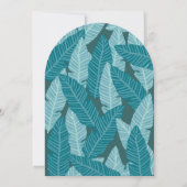 Green Cap & Pink Stripes Palms Graduation Party 招待状 (裏面)