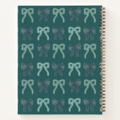 Green Cap Pink Stripes Photo Graduation Guest Book ノートブック (裏面)