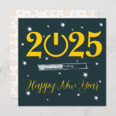 Green Card Happy new Year ノートカード (正面/裏面)