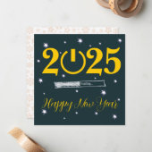 Green Card Happy new Year ノートカード (正面/裏面インサイチュ)