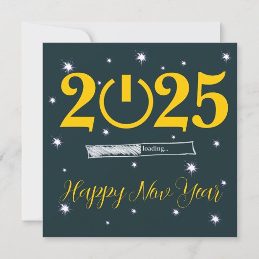 Green Card Happy new Year ノートカード (正面)