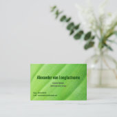 Green card with banana leaf 名刺 (スタンド正面)