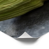 Green Cardamom Pods Macro Zoom Aromatic Spice Text ポスター (コーナー)