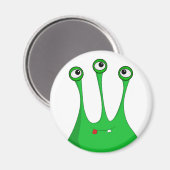 Green cartoon alien マグネット (正面/裏面)