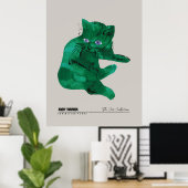 Green Cat ポスター (ホームオフィス)