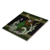 Green Celtic Antlers Man  タイル (側面)