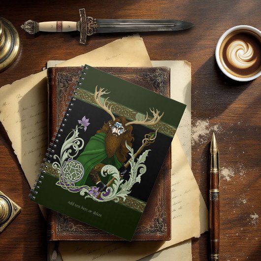 Green Celtic Antlers Man  ノートブック