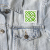 GREEN CELTIC KNOT スクエアピンバッジ 缶バッジ (インサイチュ)