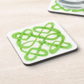 GREEN CELTIC KNOT ハードプラスチック コースター (左側)