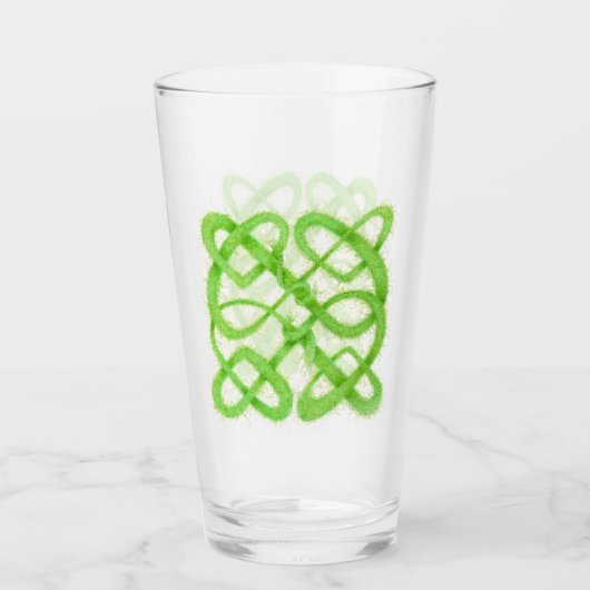 GREEN CELTIC KNOT ピントグラス タンブラーグラス (正面)