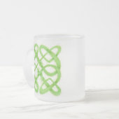 GREEN CELTIC KNOT フロストガラス マグ (正面左)