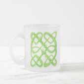 GREEN CELTIC KNOT フロストガラス マグ (左)
