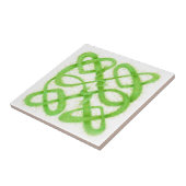 GREEN CELTIC KNOT 4.25" セラミックタイル (側面)