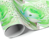 Green Celtic Rose Wrapping Paper ラッピングペーパー (ロールコーナー)