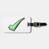 Green Check Mark Tick Symbol ラゲッジタグ (正面横)