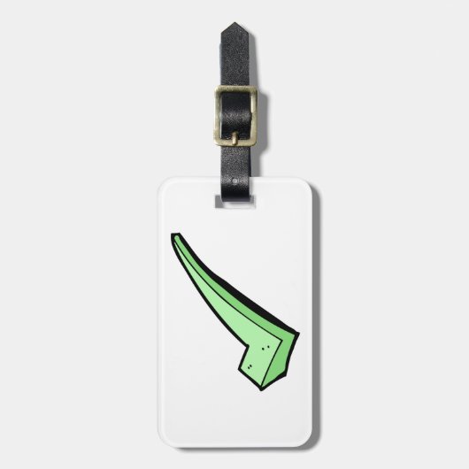 Green Check Mark Tick Symbol ラゲッジタグ (正面縦)