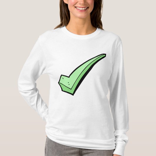 Green Check Mark Tick Symbol Tシャツ (正面)