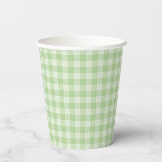 Green Checkerboard Pattern 紙コップ (裏面)
