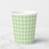 Green Checkerboard Pattern 紙コップ (左)
