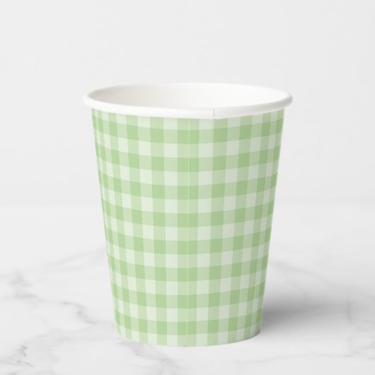 Green Checkerboard Pattern 紙コップ (右)