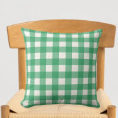 Green Checkered Decorative Pillow クッション