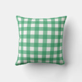 Green Checkered Decorative Pillow クッション (裏面)