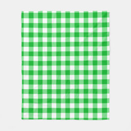 Green Checkered Square Seamless Pattern  フリースブランケット