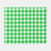 Green Checkered Square Seamless Pattern  フリースブランケット (正面(横))