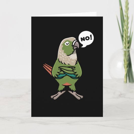 Green Cheek Conure Green-Cheeked Parakeet カード (正面)