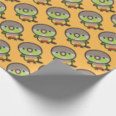 Green-cheeked parakeet / Pineapple ラッピングペーパー (角)