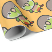 Green-cheeked parakeet / Pineapple ラッピングペーパー (ロールコーナー)