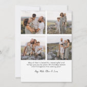 Green Cheers Modern Elegant Script Christmas シーズンカード (裏面)