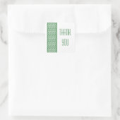 Green Chevron 縁ど Thank You Stickers スクエアシール (バッグ)