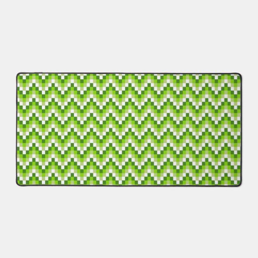 Green Chevron Pattern Desk Mat デスクマット (正面)