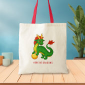 Green Chinese Dragon トートバッグ