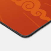 Green Chinese Dragon on Red デスクマット (コーナー)