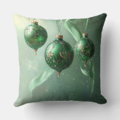 Green Christmas Ball Holiday クッション (裏面)
