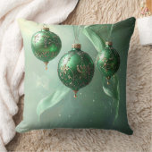 Green Christmas Ball Holiday クッション (ブランケット)