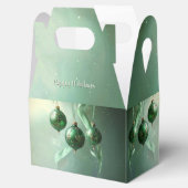 Green Christmas Ball Holiday Favor Box フェイバーボックス (オープン)