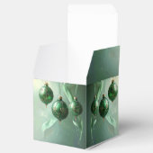 Green Christmas Ball Holiday Favor Box フェイバーボックス (オープン)