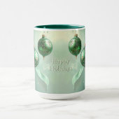 Green Christmas Ball Holiday Mug マグカップ (中央)