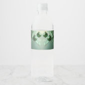 Green Christmas Ball Water Bottle Label ペットボトルラベル (正面)
