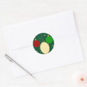 Green Christmas Bauble Sticker ラウンドシール (封筒)