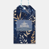 Green Christmas Botanical Modern Business ギフトタグ (正面)