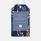 Green Christmas Botanical Modern Business ギフトタグ (裏面)